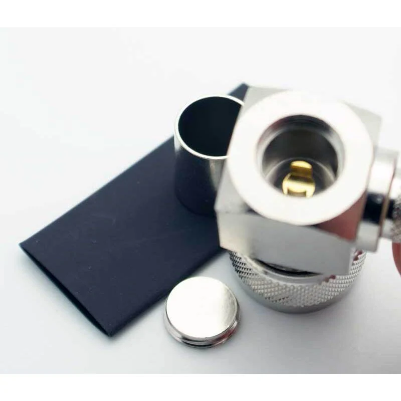 N Male Right Angle 3 Piece Crimp Connector for LMR-400 - Image 3