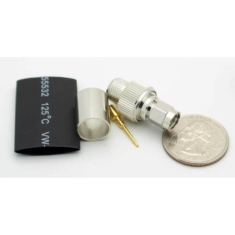 SMA Male 3 Piece Crimp Connector for LMR-400 - Image 2