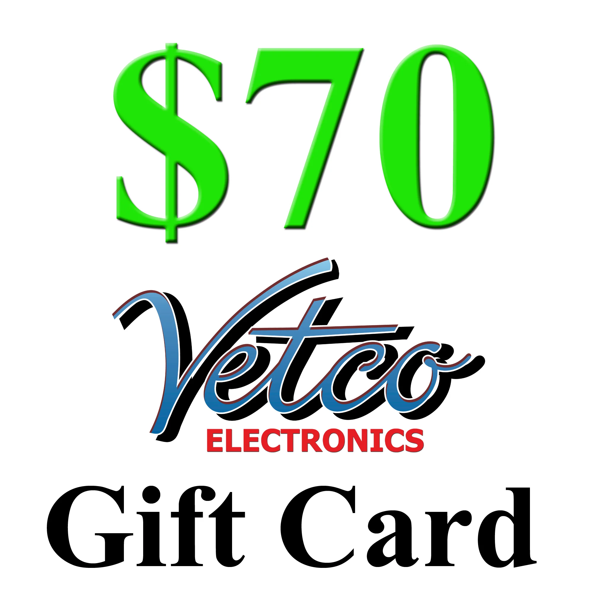 Vetco Electronics Gift Card - Choose Your Value - Image 13