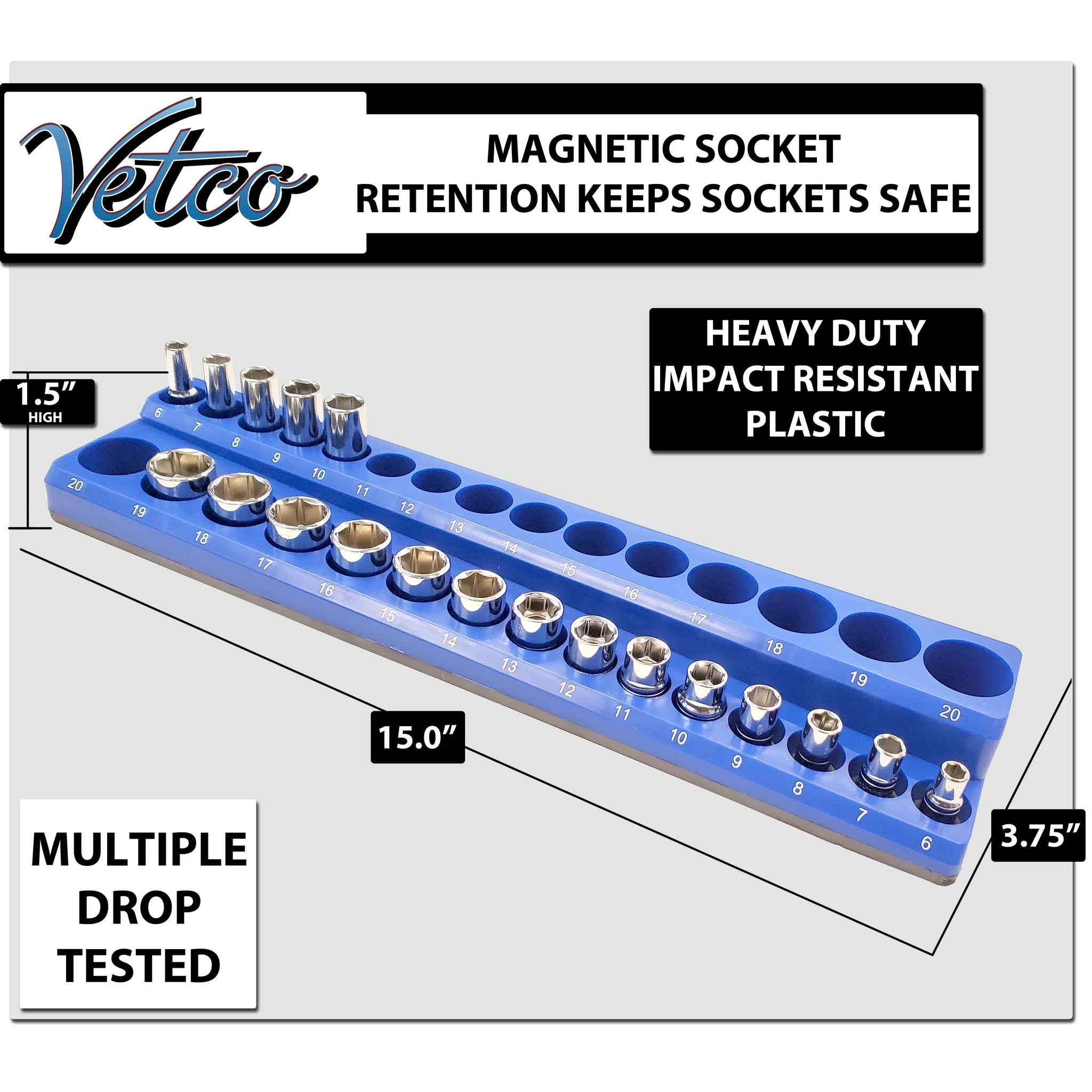 30-Piece Metric 3/8th Magnetic Socket Holder - Image 7
