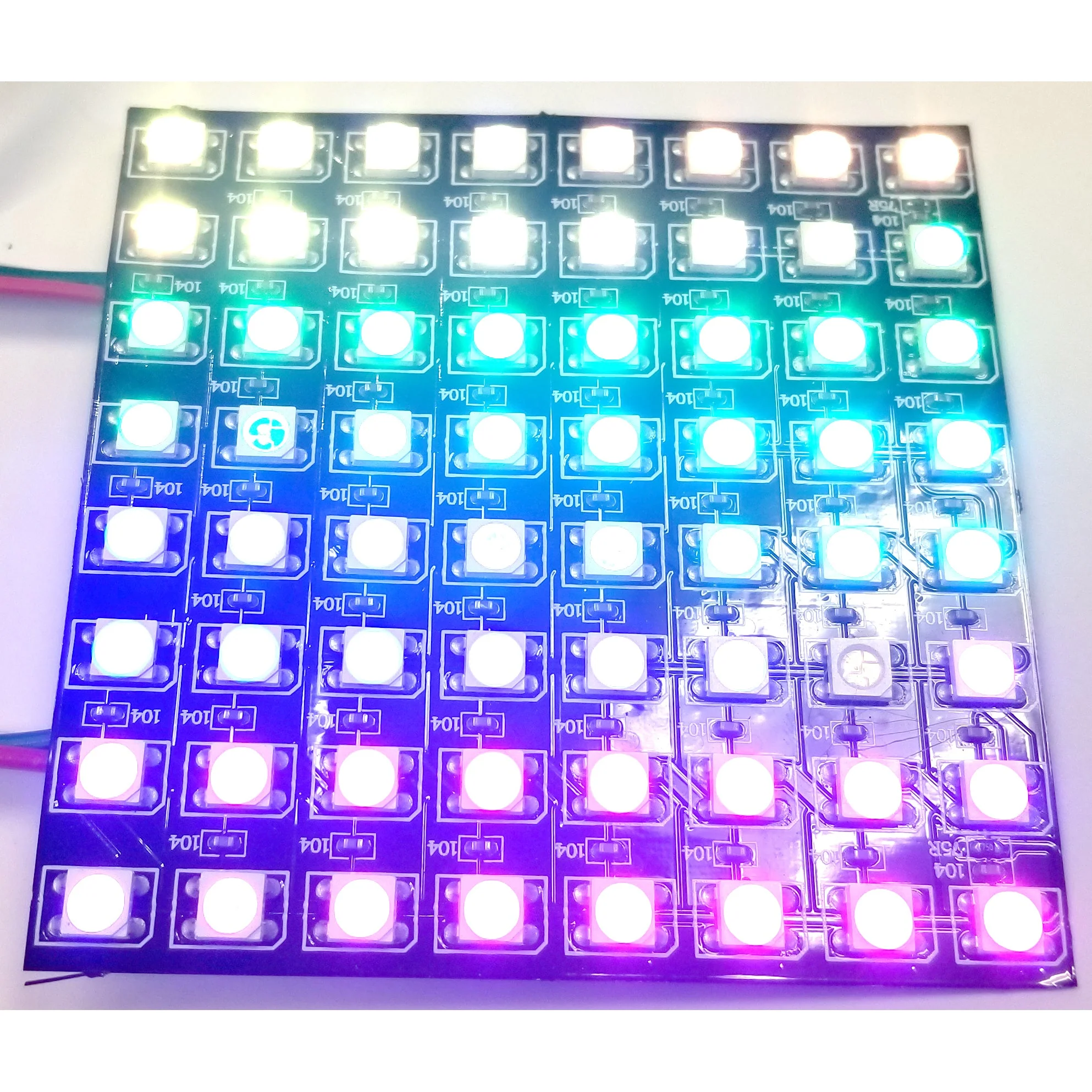 Addressable LED Matrix 8x8 Panel - Flexible - (Like NeoPixel) ws2812b (D57) - Image 2