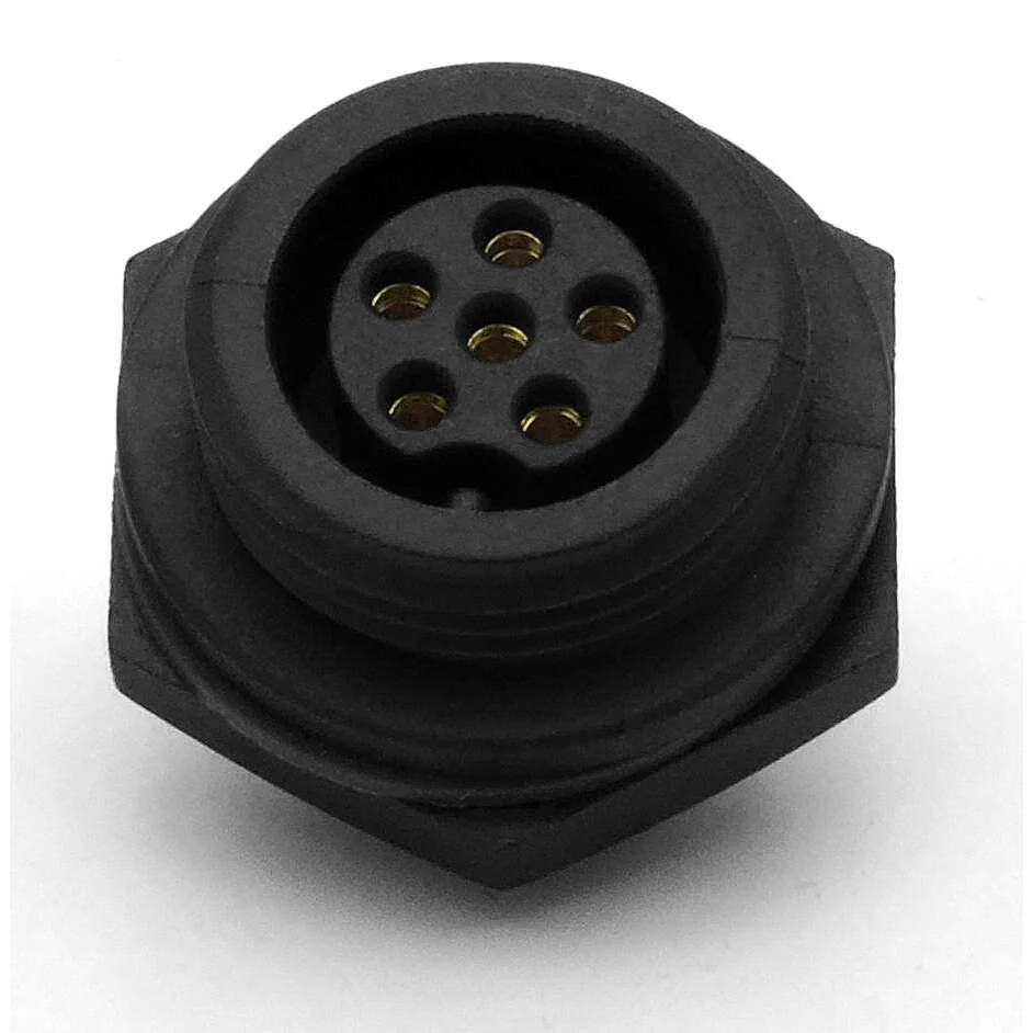 Large Series Waterproof Connector - 6 pin Female Panel Mount