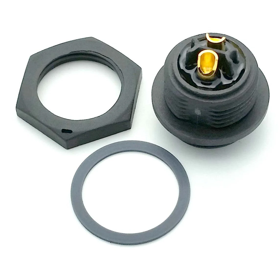 Large Series Waterproof Connector - 2 pin Female Panel Mount (chassis) - Image 3