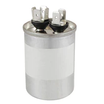 Capacitor Motor Run 25 Uf 370V 5% Tolerance Round Case .250 Inch AC Metallized Qc Terminals