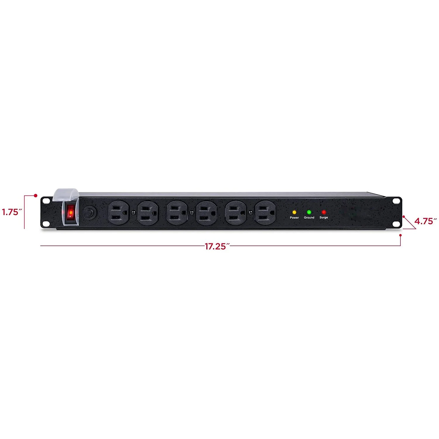 1U Rack Mount PDU Power Distribution Unit Standard Plug - 12 Outlet - Image 3
