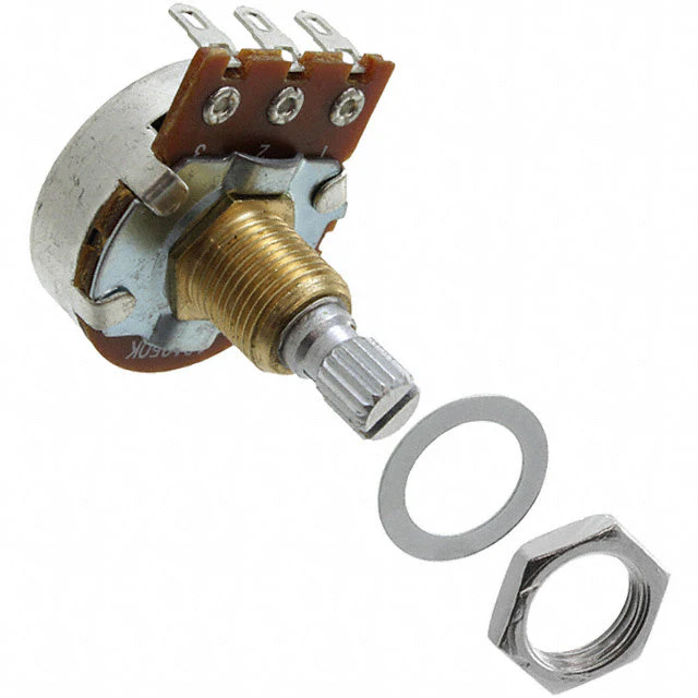 500k Ohm Logarithmic Potentiometer Carbon 1/4W Solder