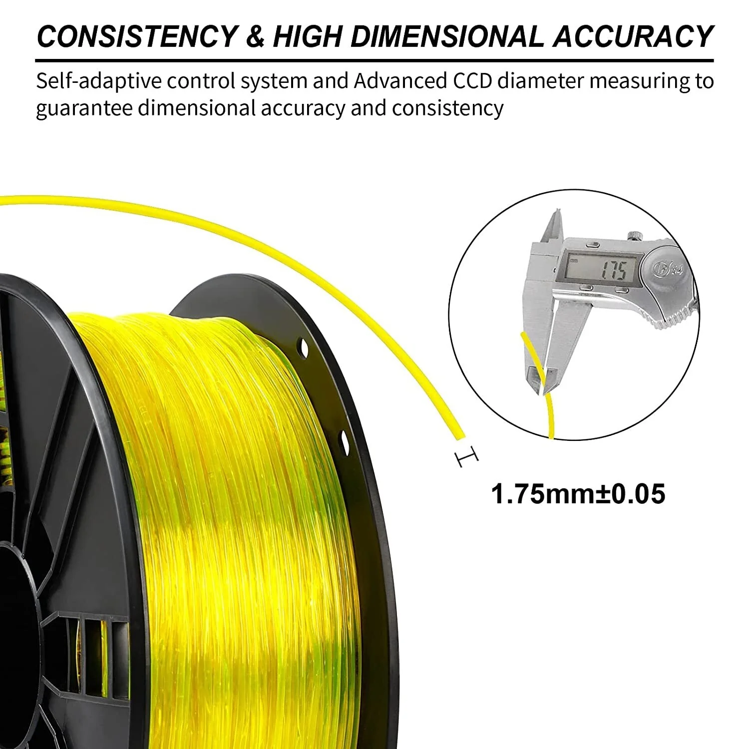 TPU Filament 1.75mm, Yellow - Image 3