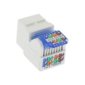 CAT-6 Tool-less Keystone Jack - White - Image 3