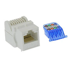 CAT-6 Tool-less Keystone Jack - White - Image 4