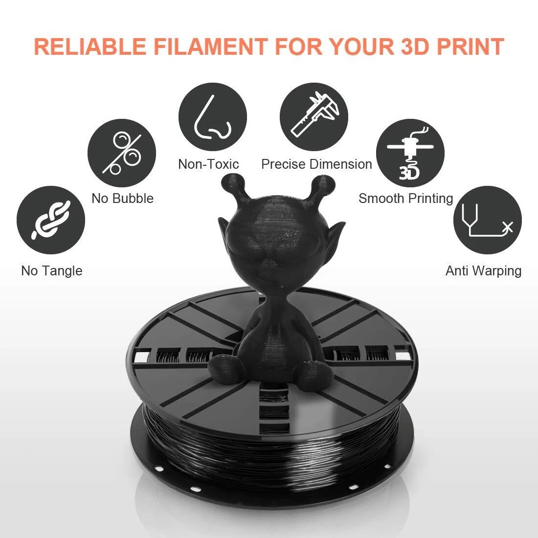 TPU Filament 1.75mm, Black - Image 3