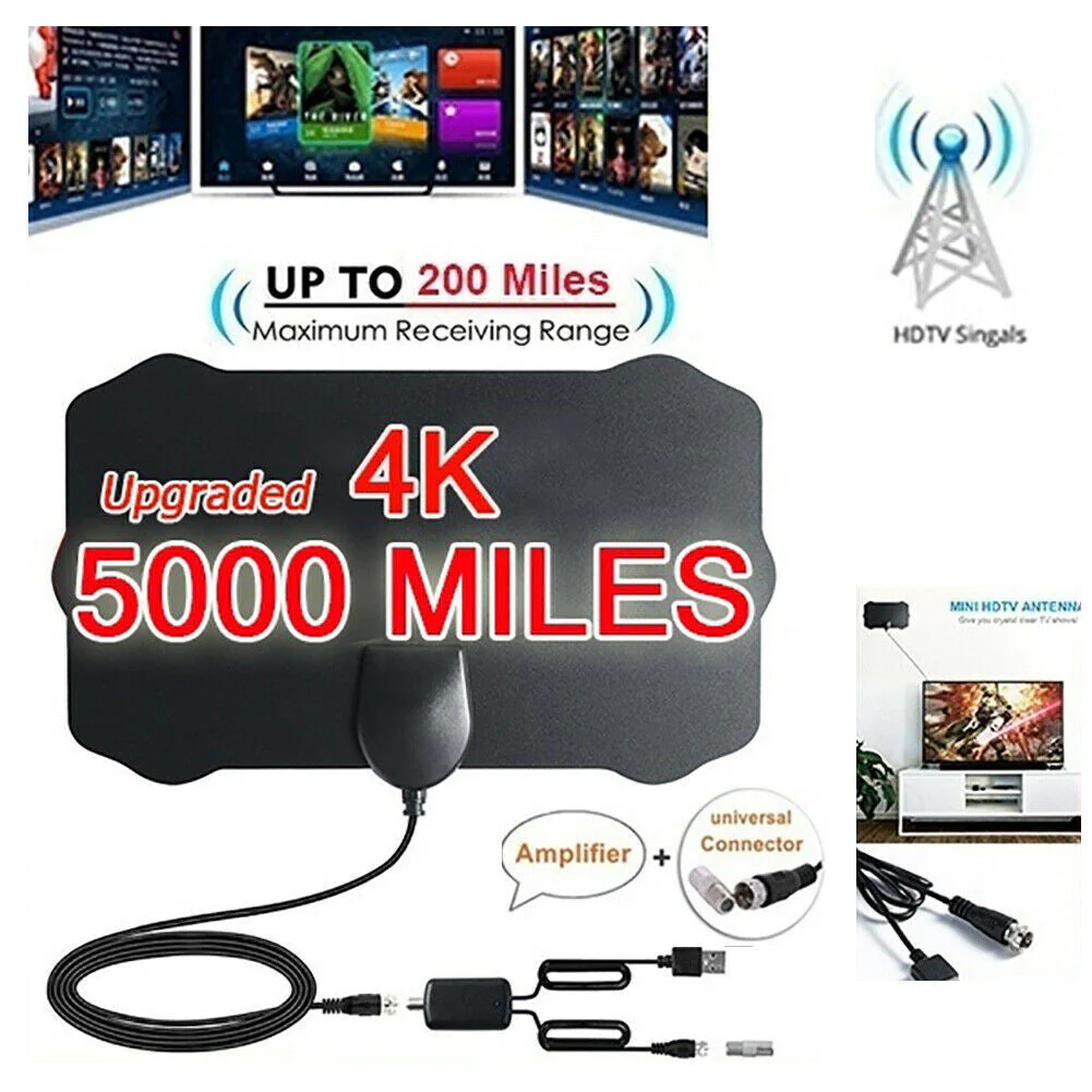 HDTV Antenna HD Indoor Digital TV Aerial Signal US ATSC