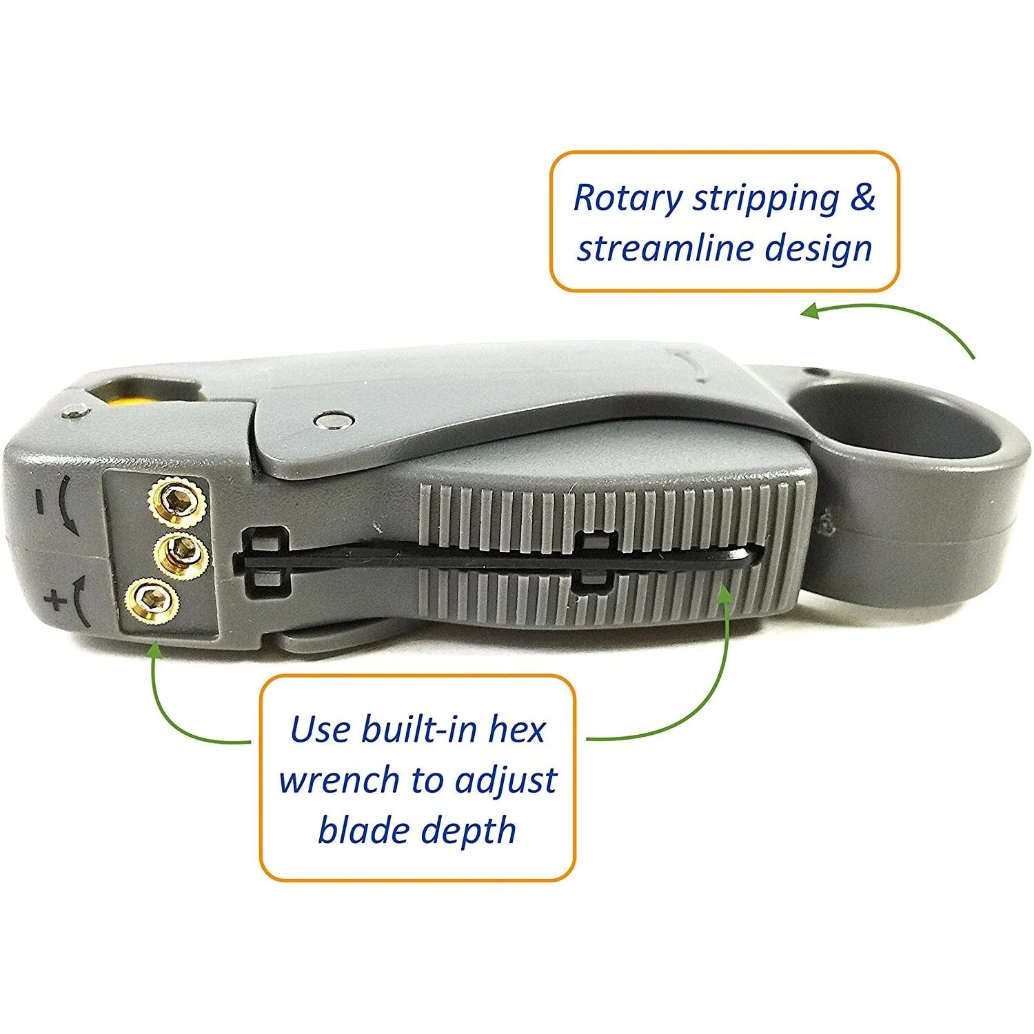 Coaxial Cable Stripper RG-8/11/213 - 3-Blade Full Prep - Image 3