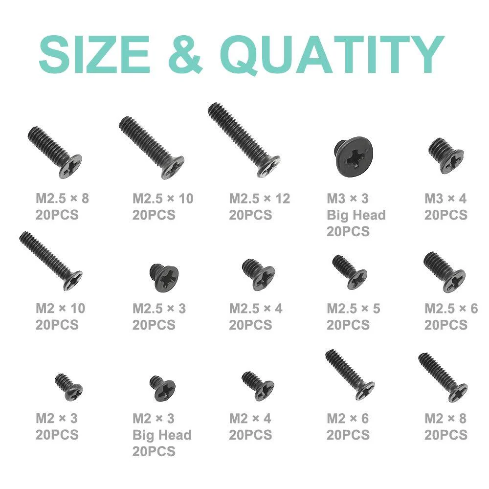Laptop Screw Replacement Kit - 300 Pieces - Desktop PC Screw - Image 2