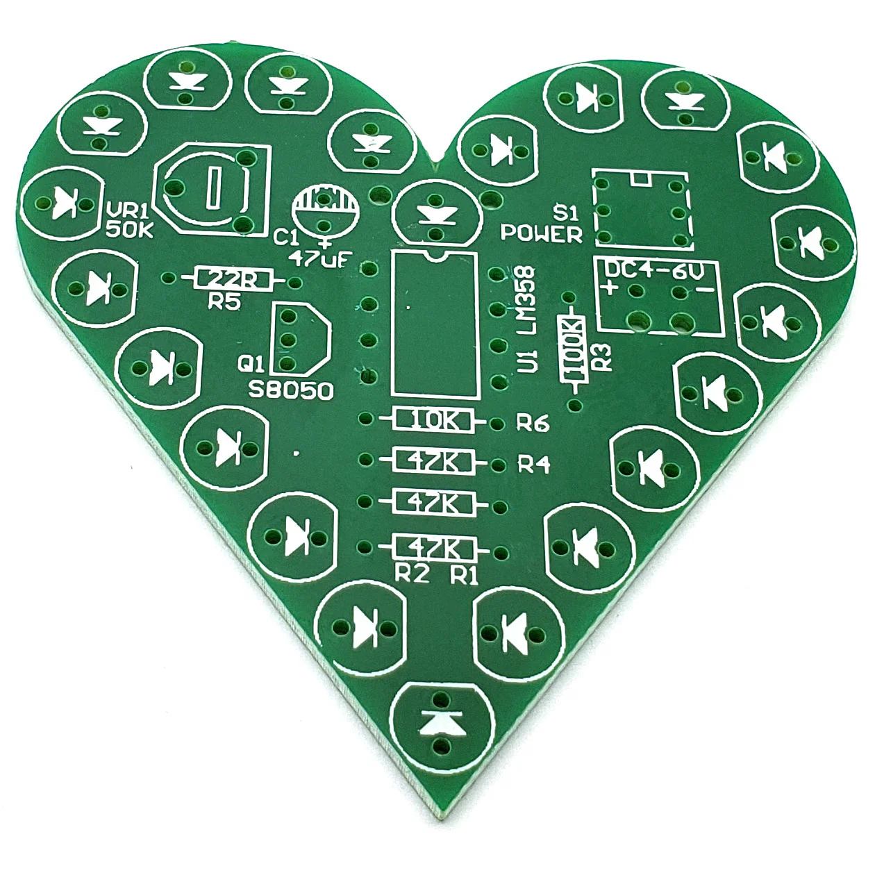 LED Throbbing Heart DIY Solder Kit - Image 3