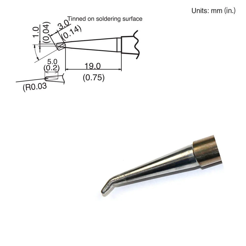 Hakko T15-1605 Bent Chisel Tip For FX-951 Station - Image 2