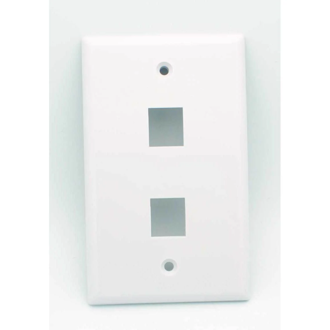 2 Port Blank Keystone Wall Plate - White