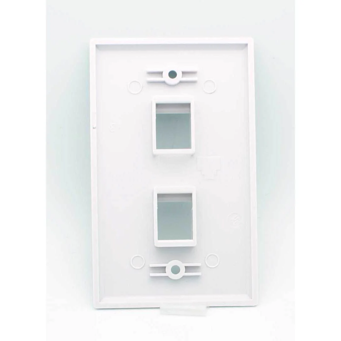 2 Port Blank Keystone Wall Plate - White - Image 2