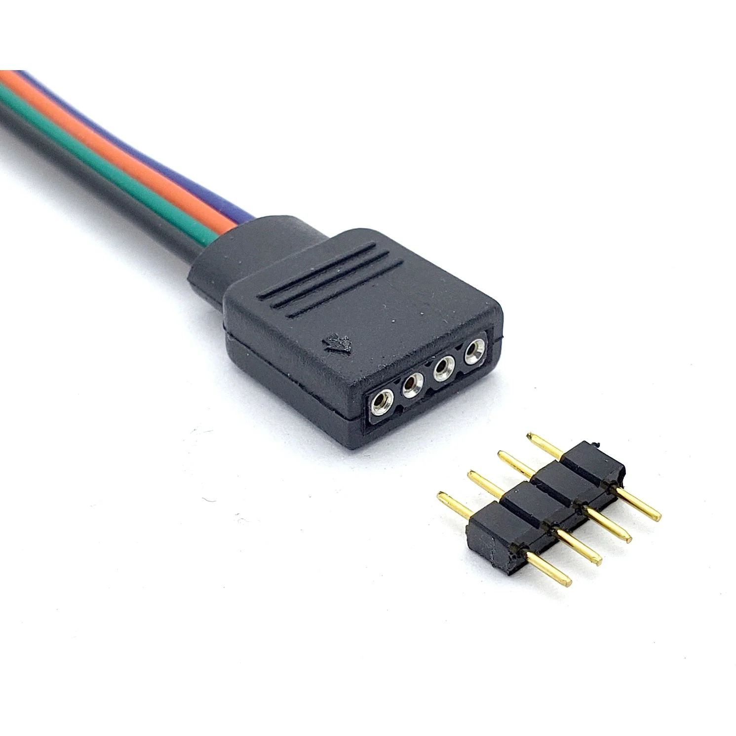 RGB LED Strip 4 Pin Snap Connector To 4 Pin Header Connector - Image 4