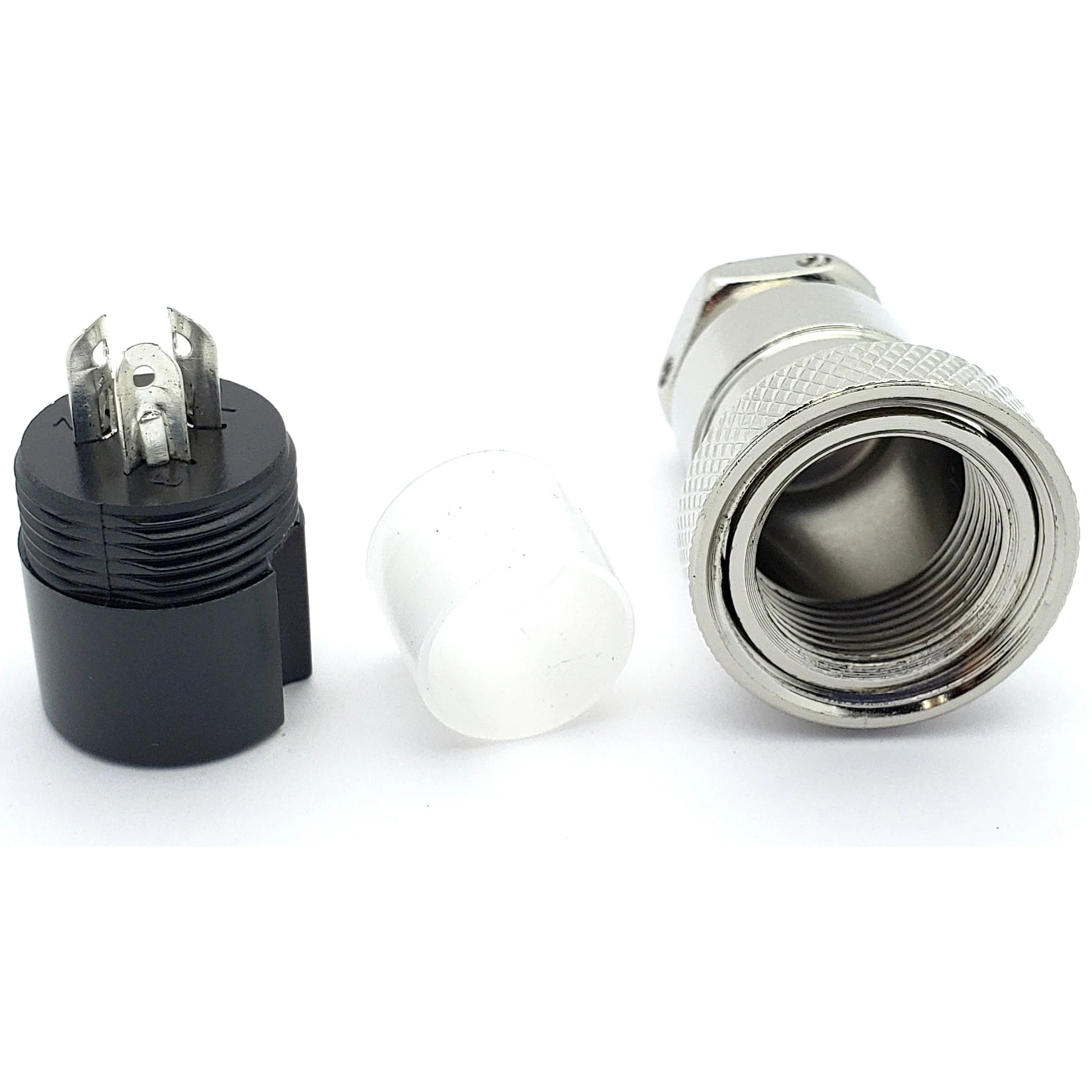 3 Pin Mic Connector Male/Female Pair - Large - 7A 250V GX20 - Image 3