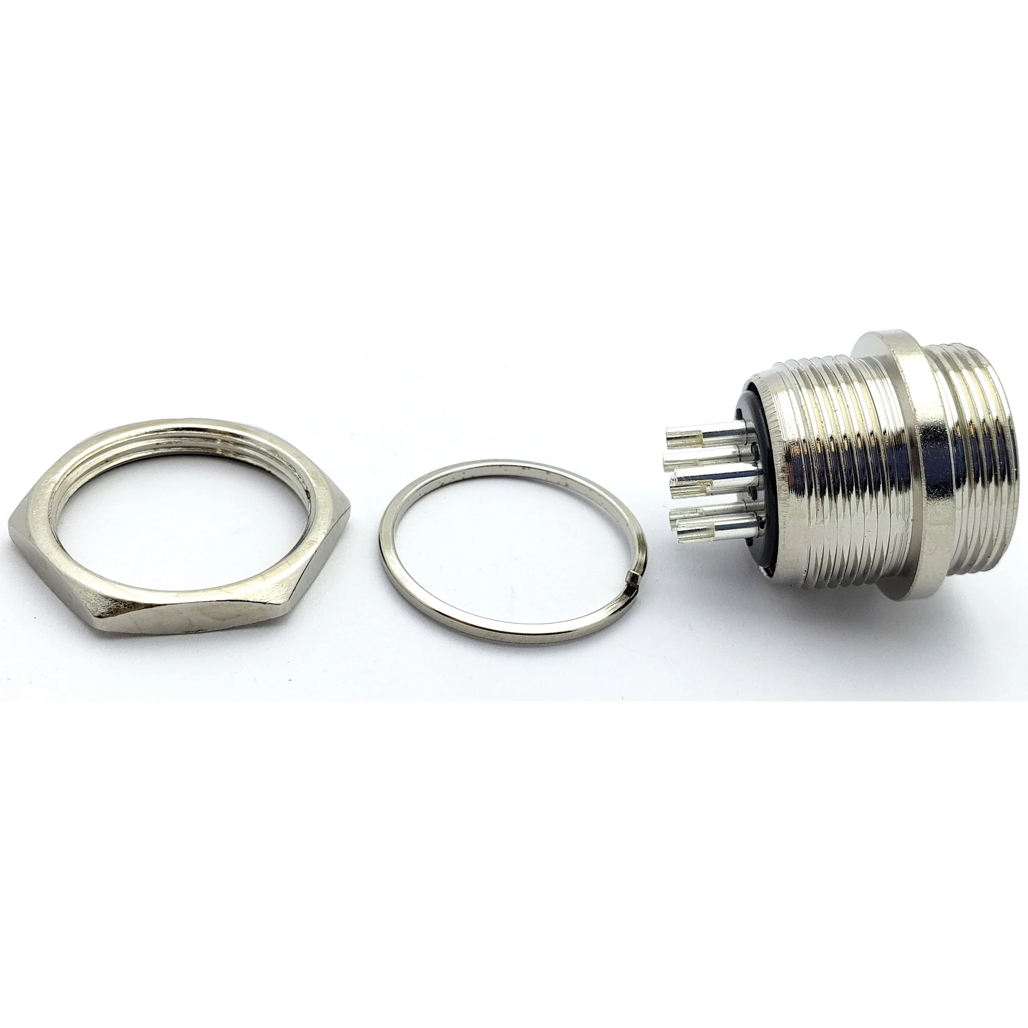 6 Pin Mic Connector Male/Female Pair - Large - 5A 150V GX20 - Image 6