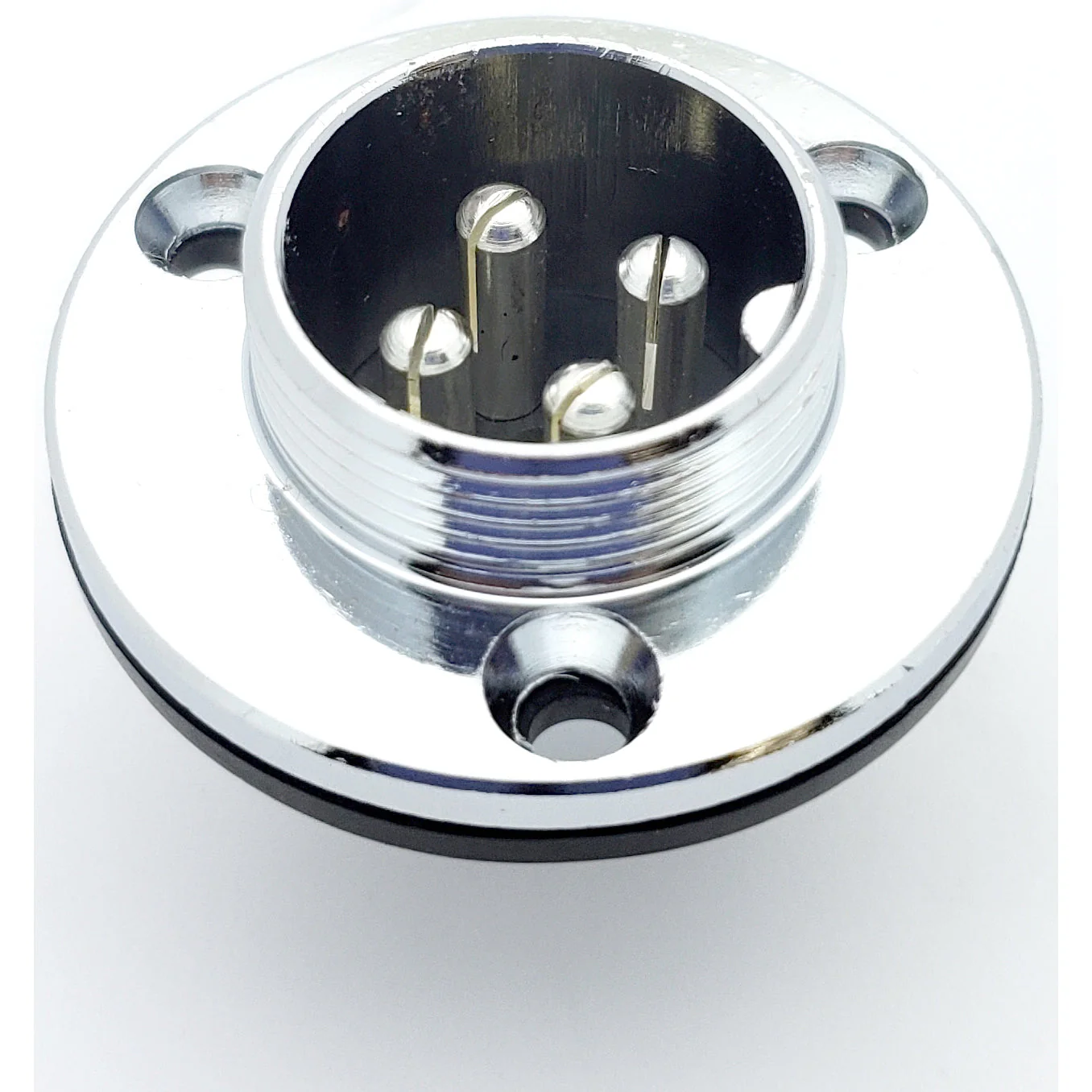 4 Pin Mic Connector Male/Female Pair - Large W/ Flange - 7A 250V M19 M20 - Image 5