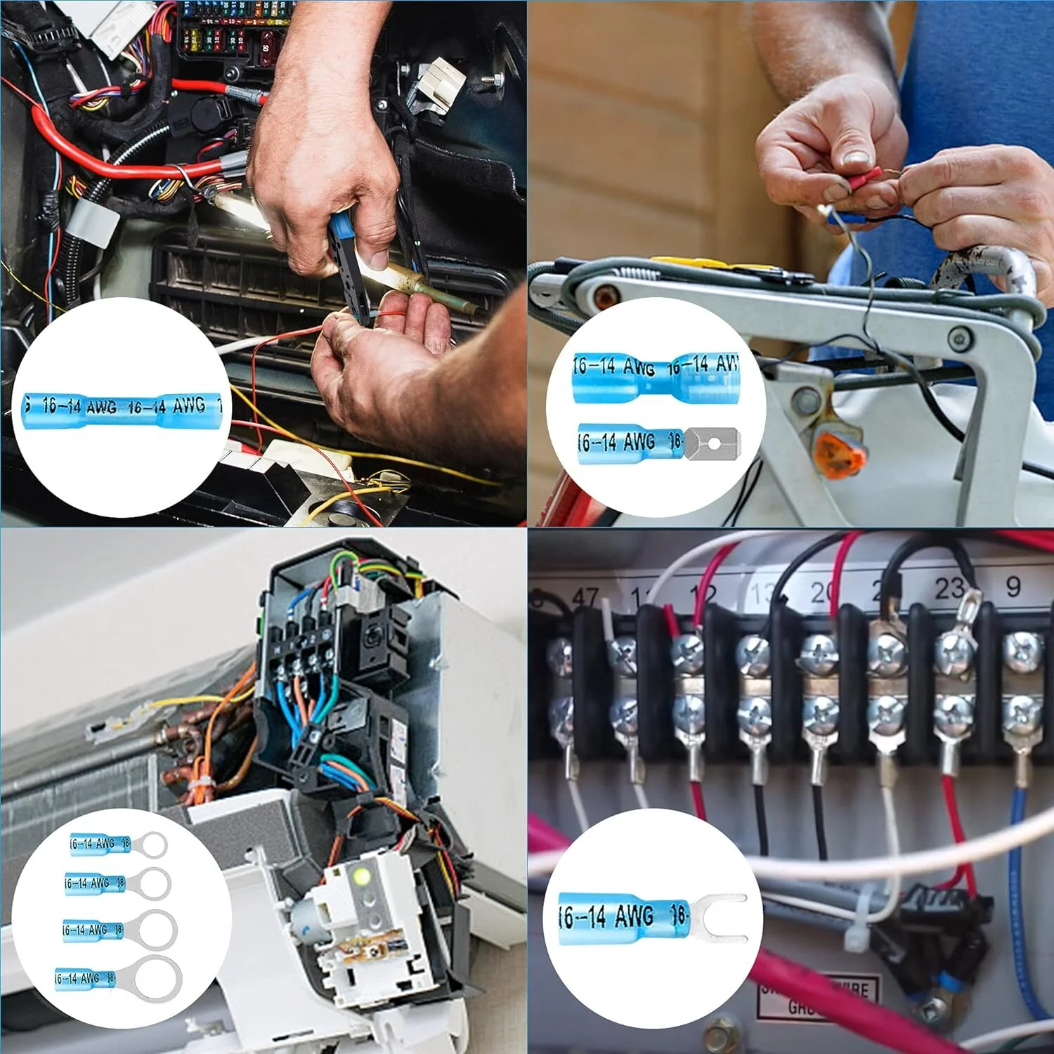Heat Shrink Terminal Kit - 200 Pcs - Butt - Ring - Spade - Fork - Image 5