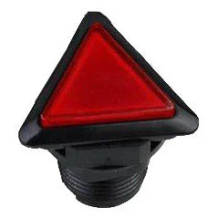 Red Triangle Illuminated Push Button Switch SPDT Momentary 12V - Image 3