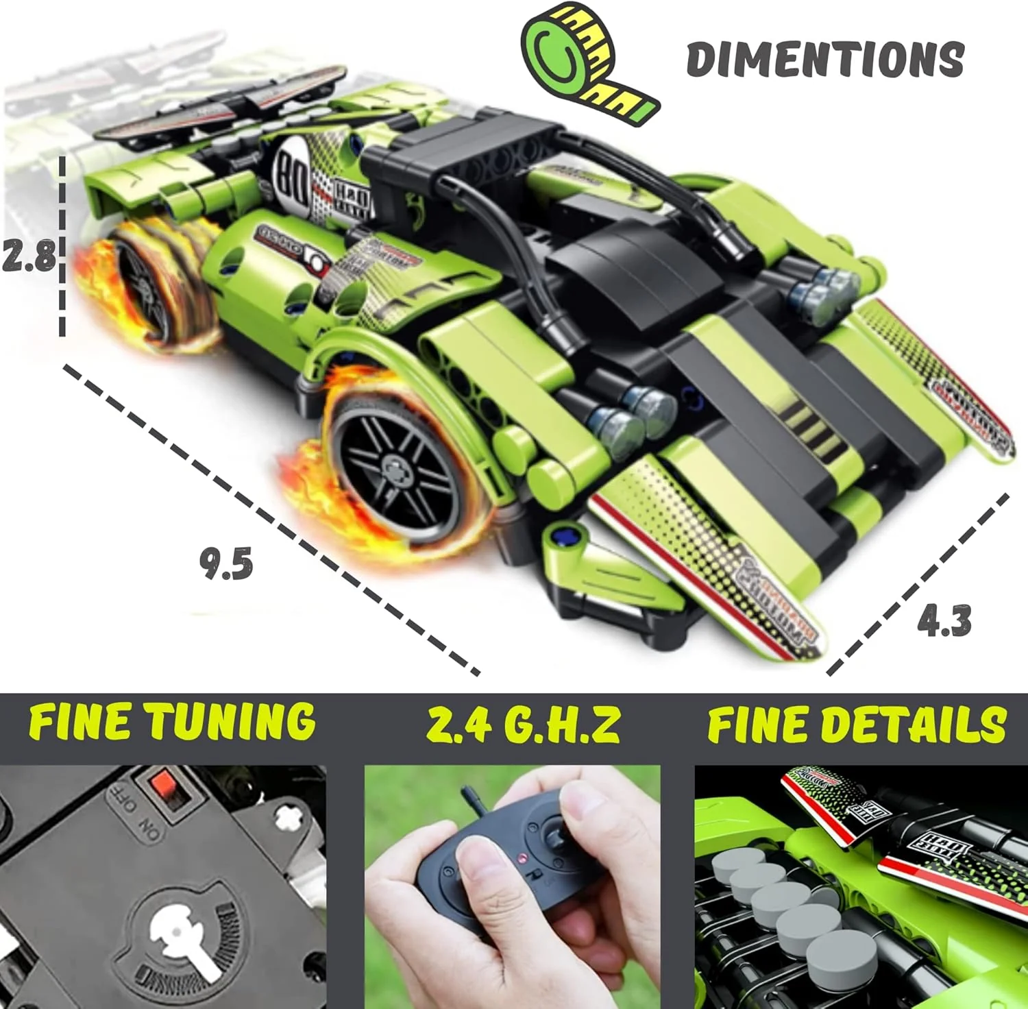 2-in-1 Remote Control Car Building Toy - Image 2