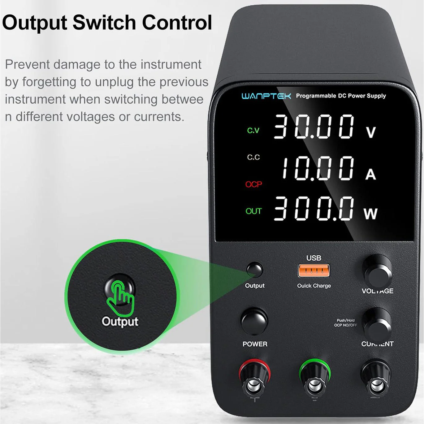 Benchtop Power Supply 10A 0-30V 0-10A W/ USB - Image 4