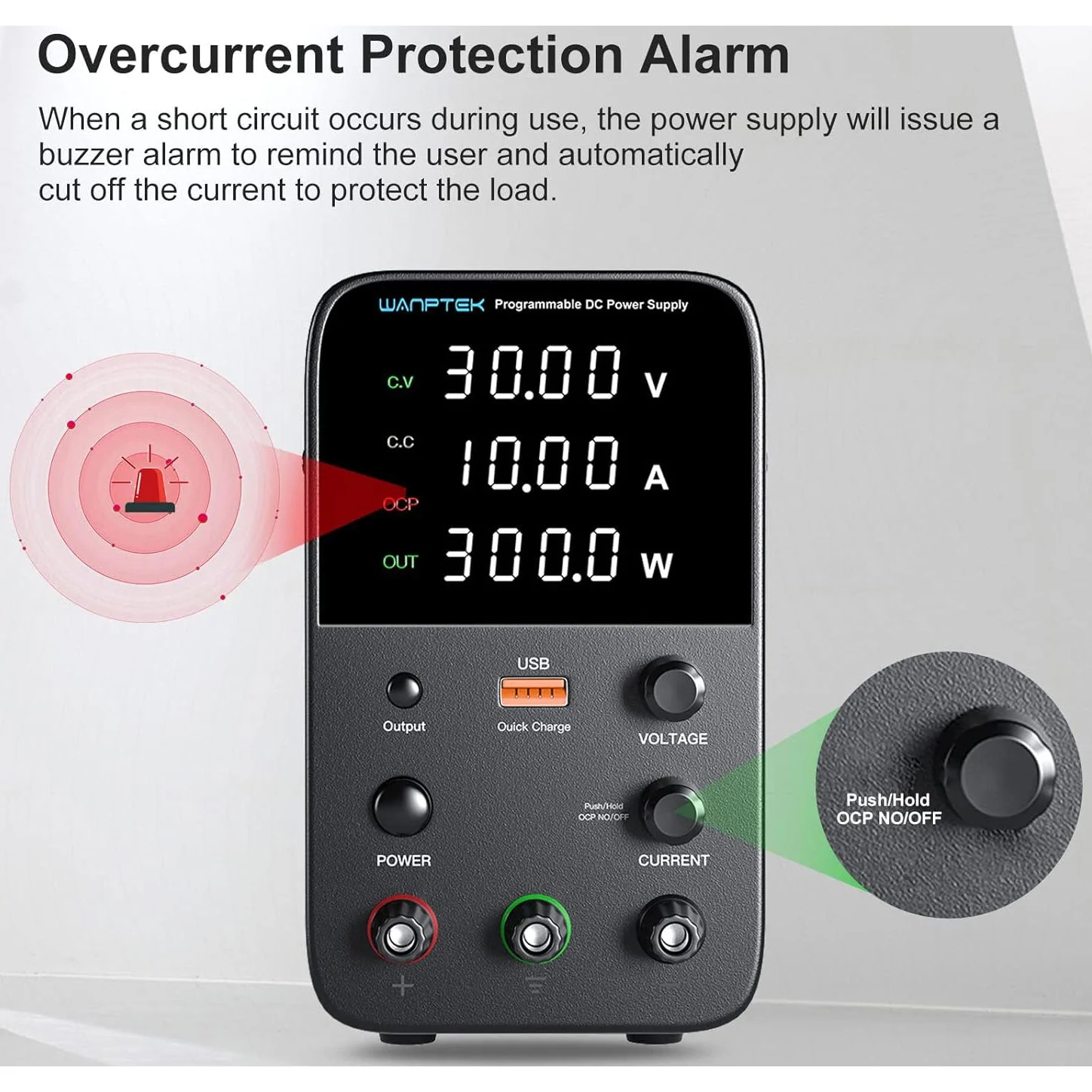 Benchtop Power Supply 10A 0-30V 0-10A W/ USB - Image 5