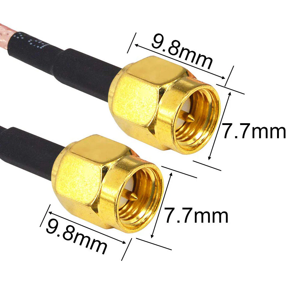 SMA Male to SMA Male Cable 6.5FT, RG316 - Image 3