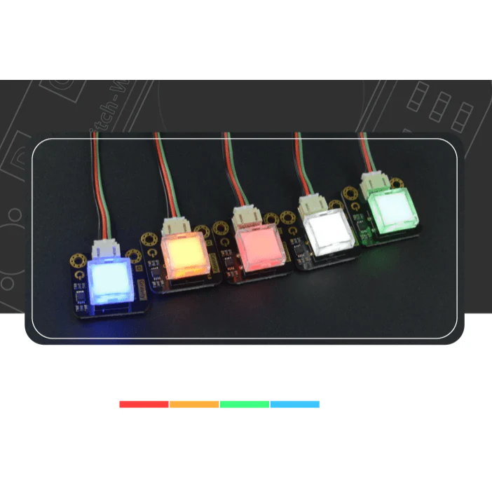 LED Latching Push Button Switch - 5 Pack, Red Blue, Green, White, Yellow Push-on/Push-off - Image 3