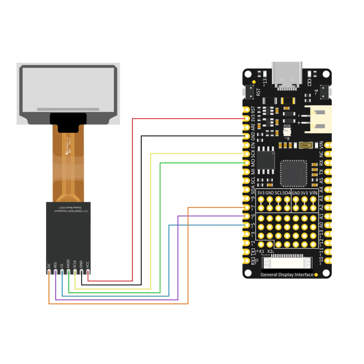 Transparent OLED Display with Breakout Board - 1.51” - Image 7