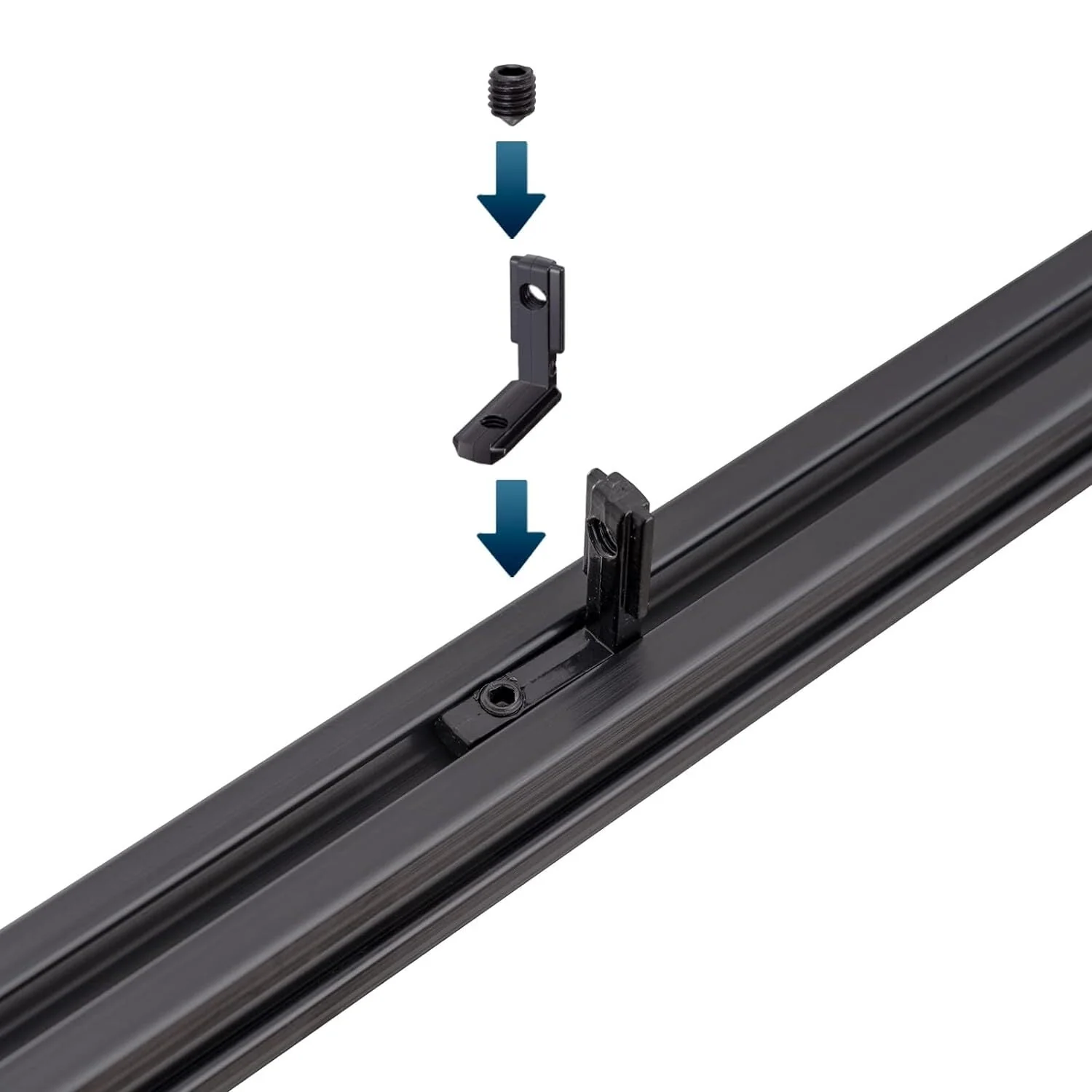 Black Extruded Aluminum Rails - X Beam Style - 48" long 20mm x 20mm - Image 5