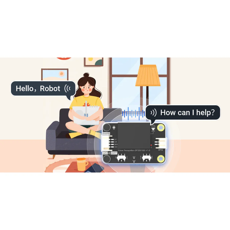 AI Offline Language Learning Voice Recognition Sensor - Arduino, Raspberry Pi, ESP32 - I2C UART - Image 5