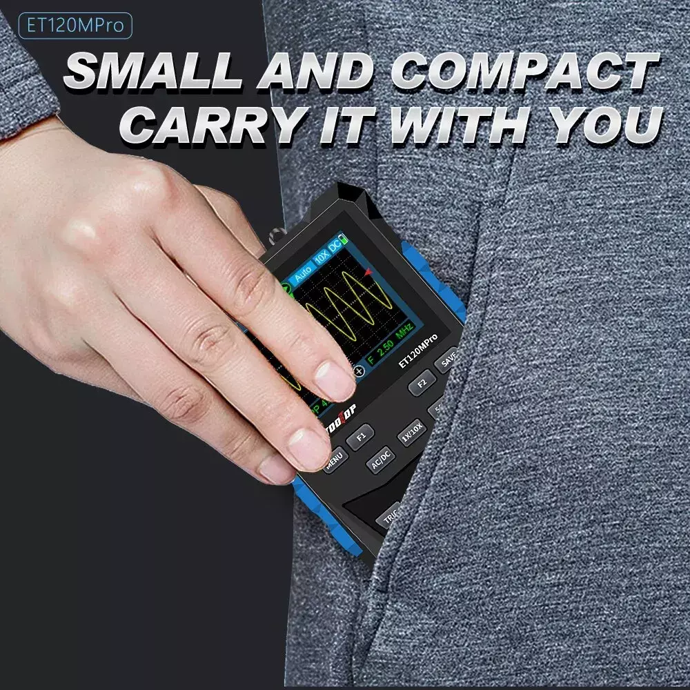 Handheld Pocket 120 MHz Digital Color Oscilloscope - Single Channel - Image 16