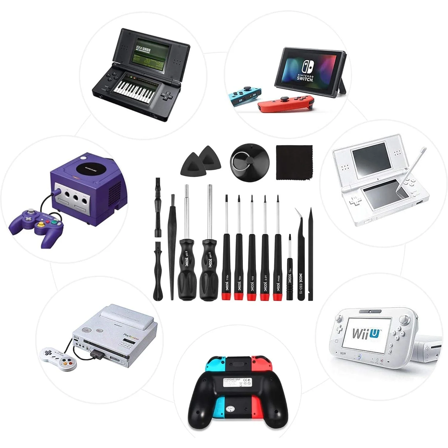 Tri Tip Screwdriver, 17 in 1 Professional Screwdriver Game Bit Repair Tools Kit for Switch JoyCon PS3 PS4 PS5 Xbox One 360 Gamebit NES SNES DS Wii GBA - Image 6
