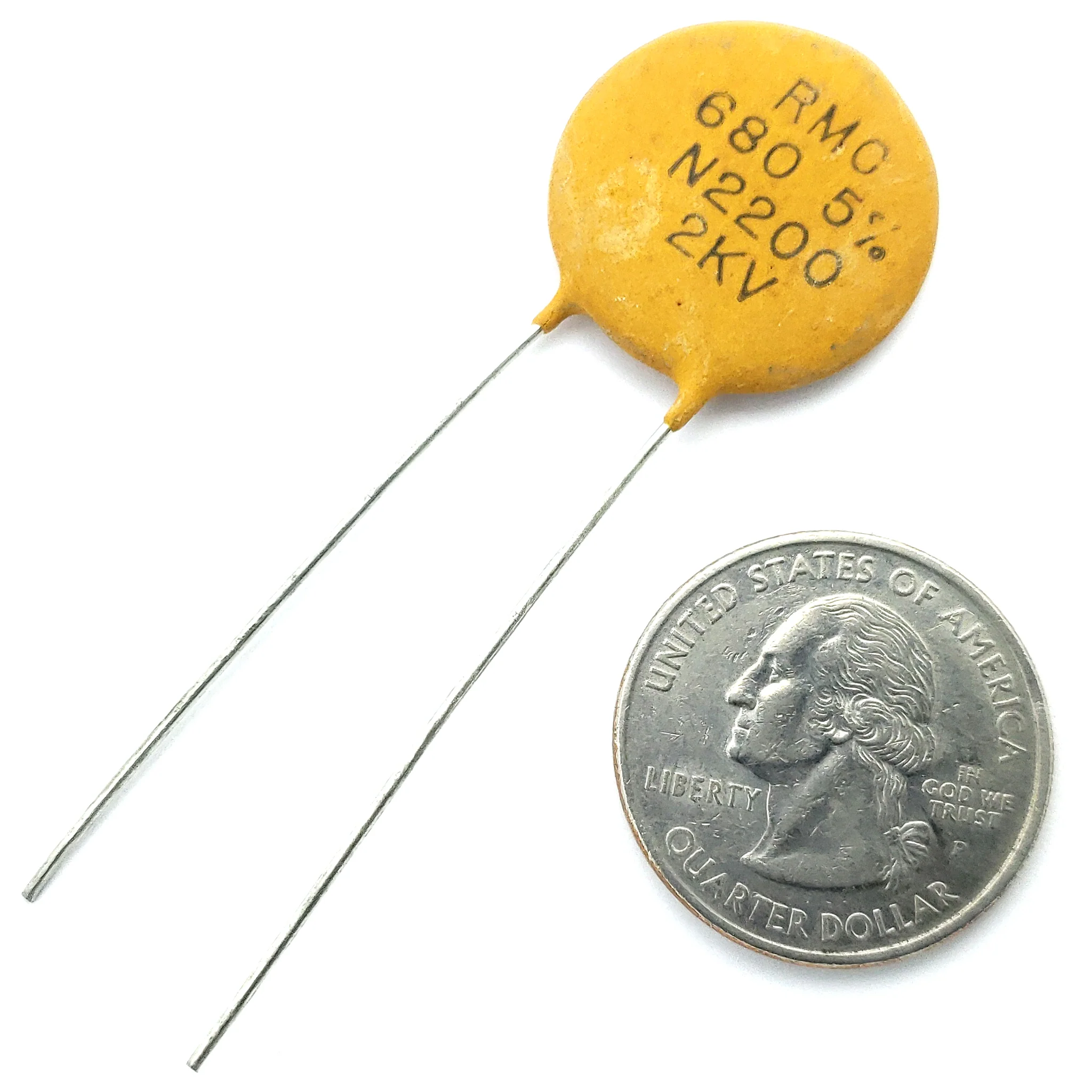 ceramic capacitor 680 pF ±5% 2000 volts N2200 - Image 2