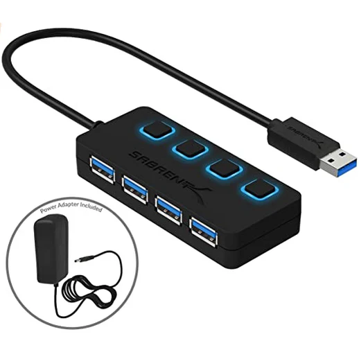 4-Port Powered USB 3.0 Hub