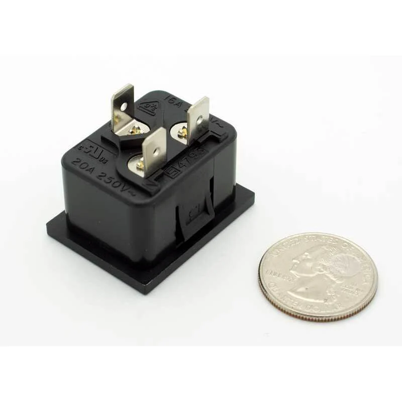 IEC C20 Jack - Snap-In Panel Mount - Image 3