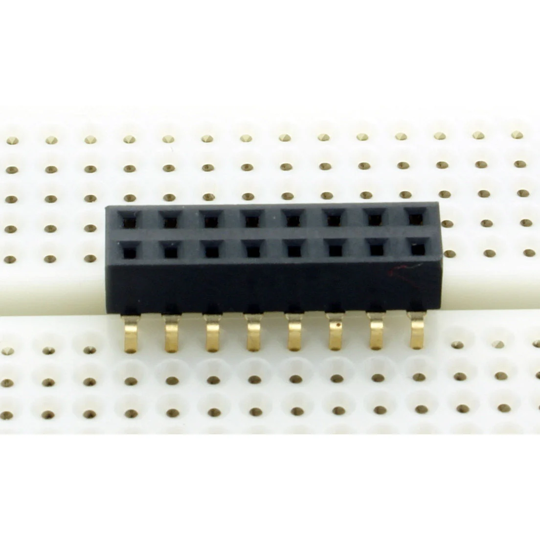 16-pin Dual-Row Female Header, 0.1″ Pitch, Spans Breadboard Gap (D147) - Image 3