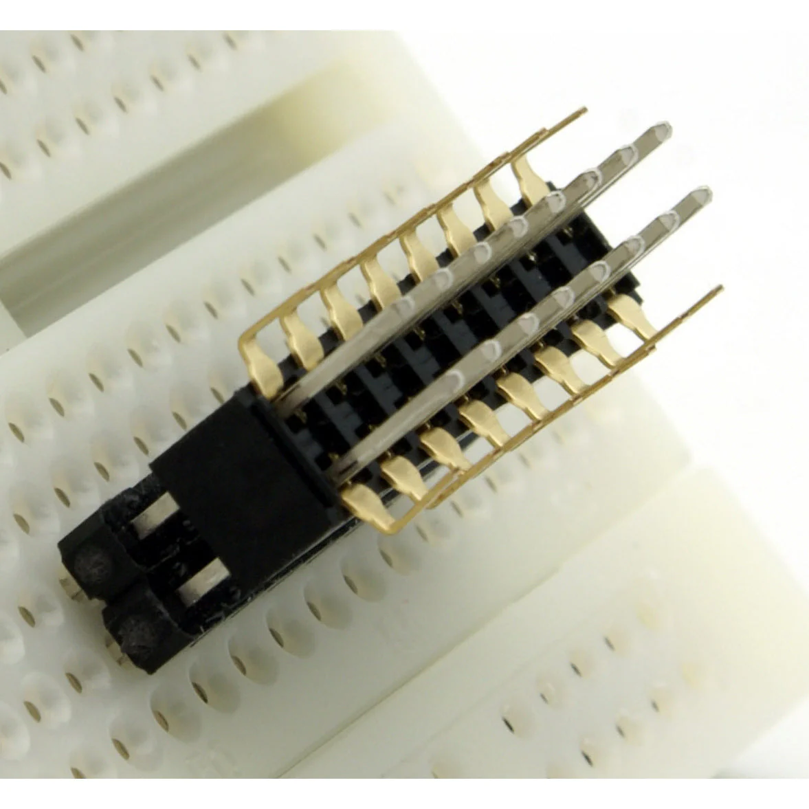 16-pin Dual-Row Female Header, 0.1″ Pitch, Spans Breadboard Gap (D147) - Image 6