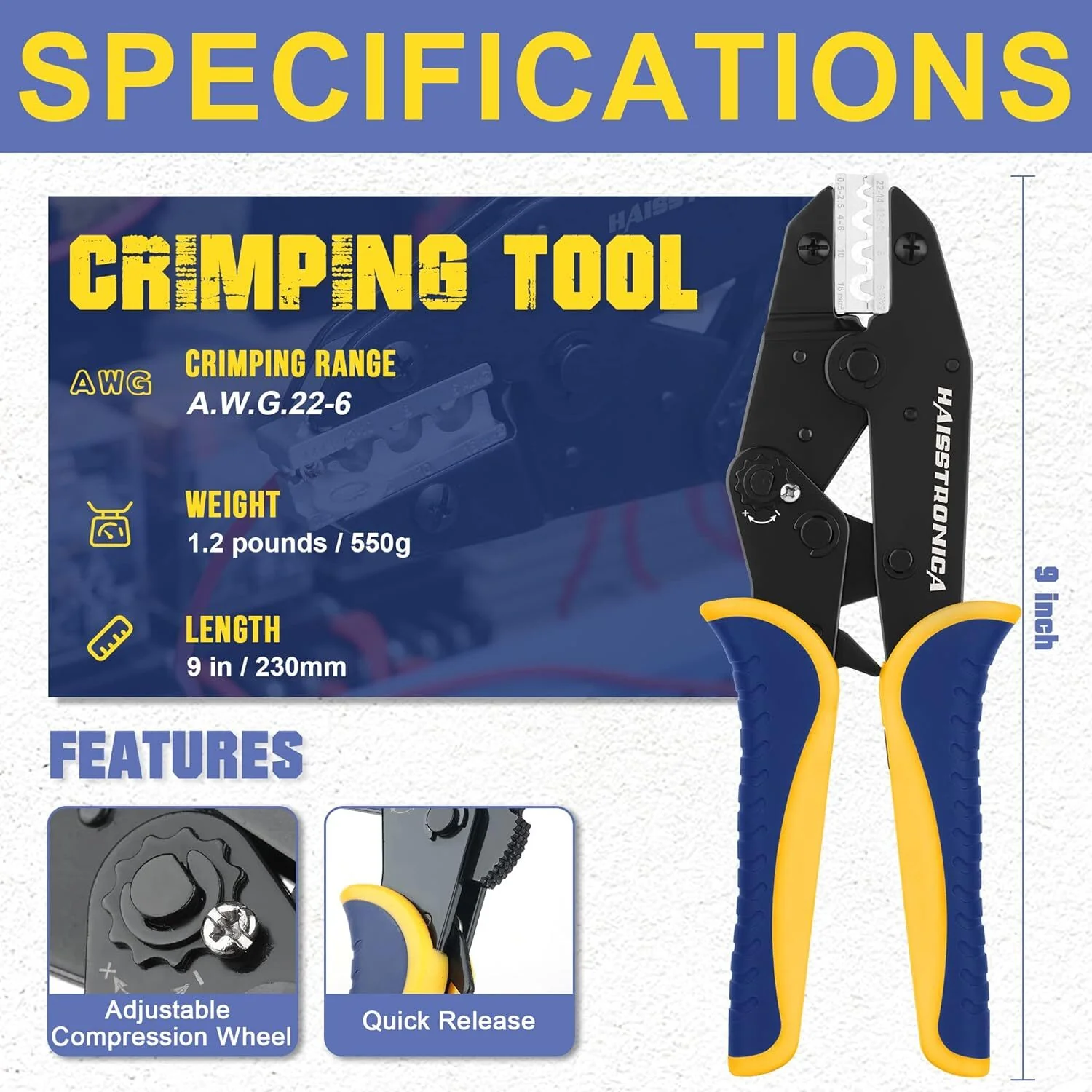 Non-Insulated Terminal/Butt Connecter Crimper - Image 4