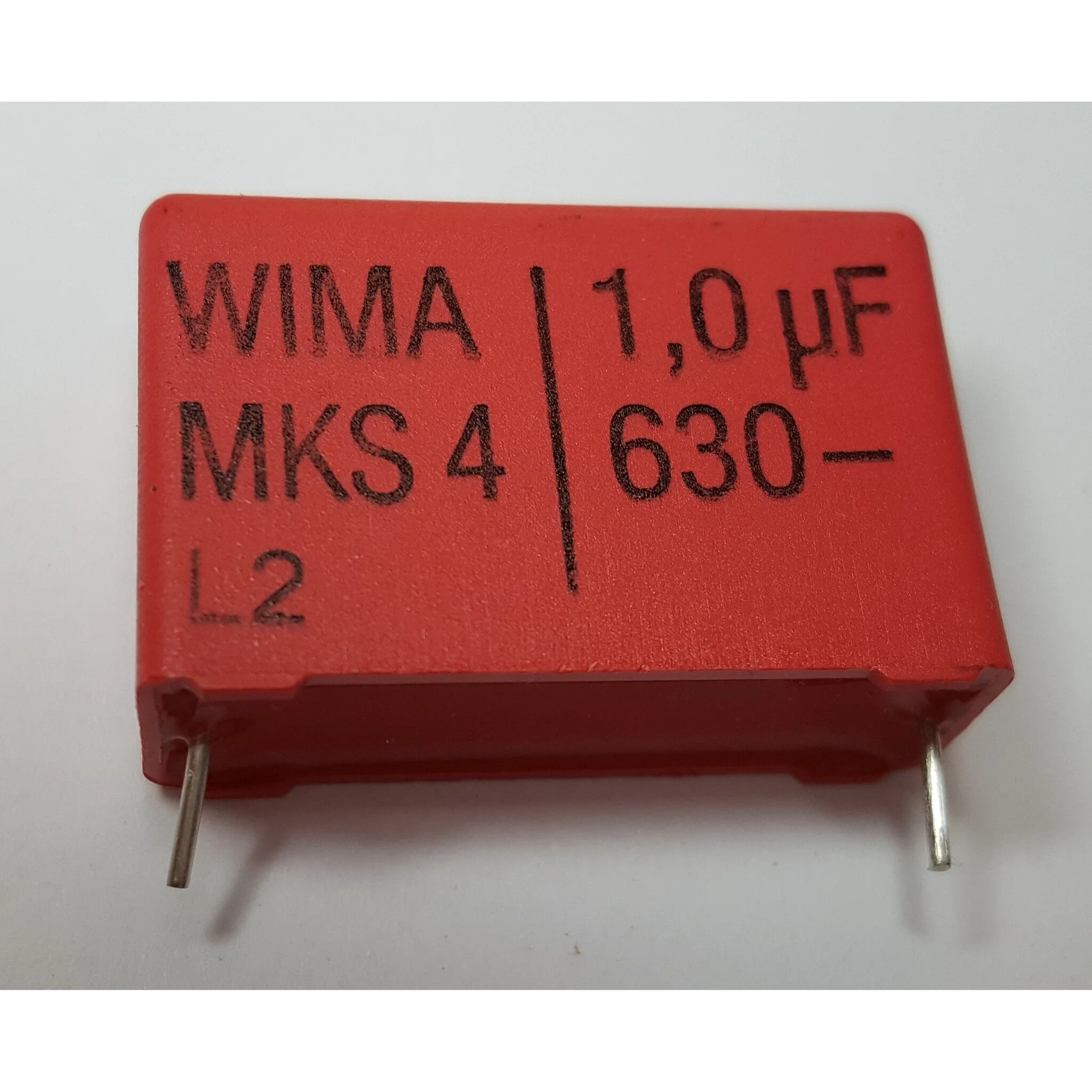 film capacitor 1 uF ±20% 630 volts metallized polycarbonate
