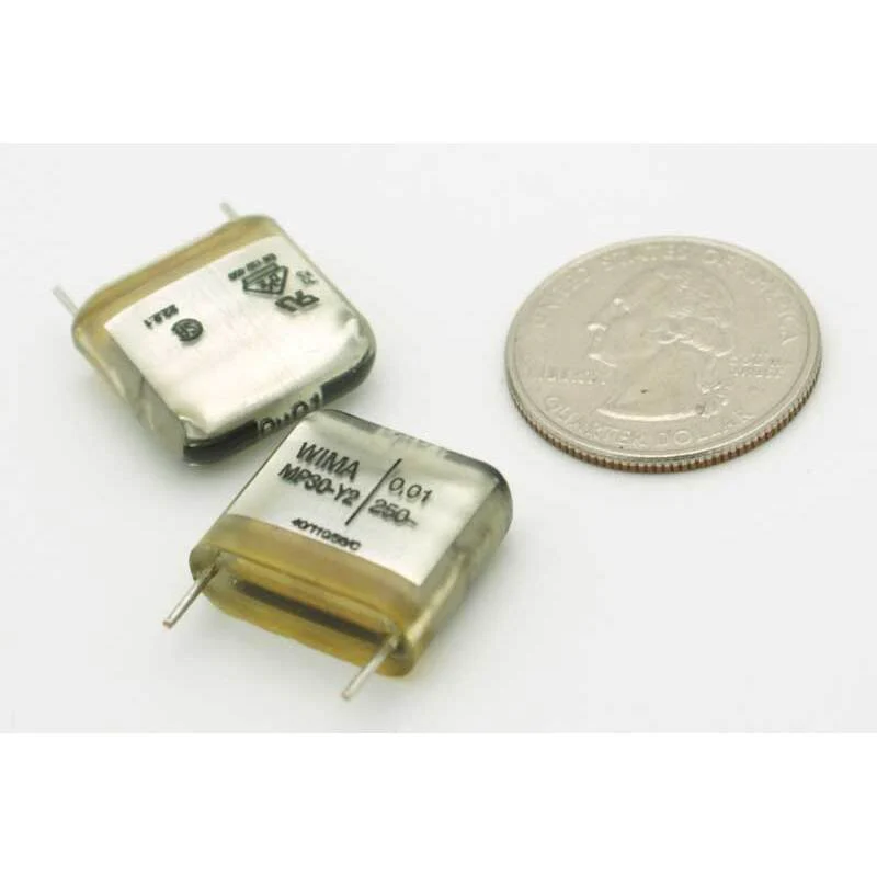 film capacitor 0.01 μF ±20% 250 volts Metalized Paper