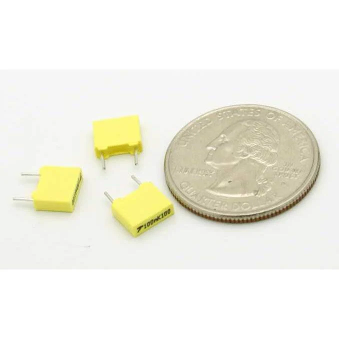 film capacitor 0.1 μF ±10% 100 volts Polyester film