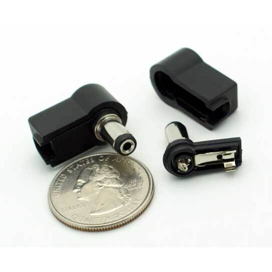 2.1mm DC Power Inline Plug - Right Angle - Image 2