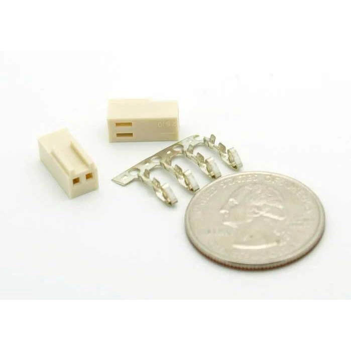 2 Pin 0.1" Polarized Locking Female Socket Connector - 2 Pack - Image 2