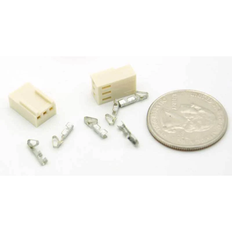 3 Pin 0.1" Polarized Locking Female Socket Connector - 2 Pack - Image 2