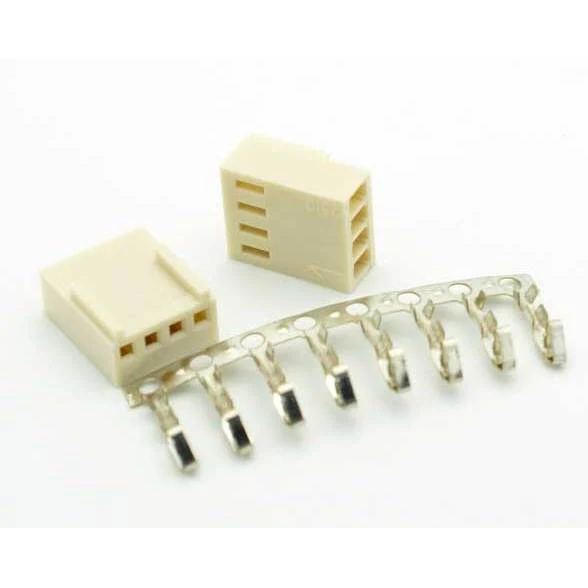 4 Pin 0.1" Polarized Locking Female Socket Connector - 2 Pack
